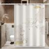 Bathroom Thickened Waterproof Curtain Mildew Proof Shower Curtain Shower Partition Curtain Shower Curtain Bathroom Curtain Free Perforation