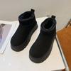 Ботинки с хлопковой подкладкой Зимние сапоги Женская верхняя одежда Зимние сапоги с толстой подошвой Модные удобные теплые меховые сапоги