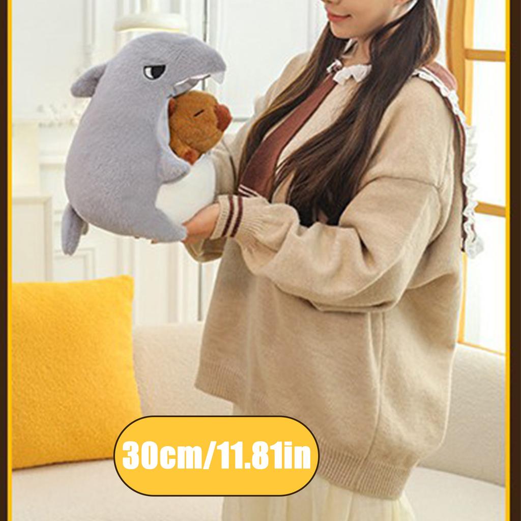 Плюшевая кукла игрушка в подарок мультяшная детская тряпичная кукла детская подарочная подушка акула трансформируется в дельфина кукла 11.8 дюймов