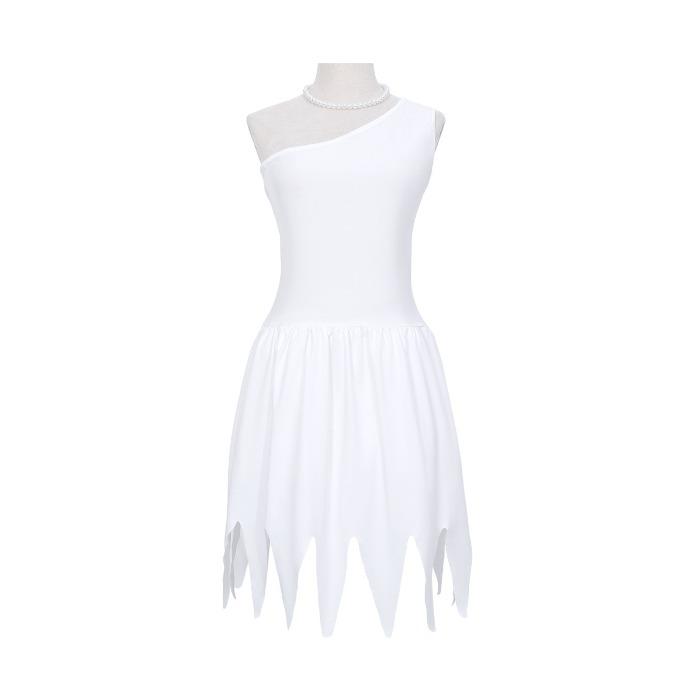 Primitive Wilma Flintstone Wilma Cos Halloween White Shoulder Dress Costume