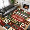 Christmas Custom Name Printed Square Area Rug Soft Non Slip Floor Carpet For Bedroom Holiday Gift