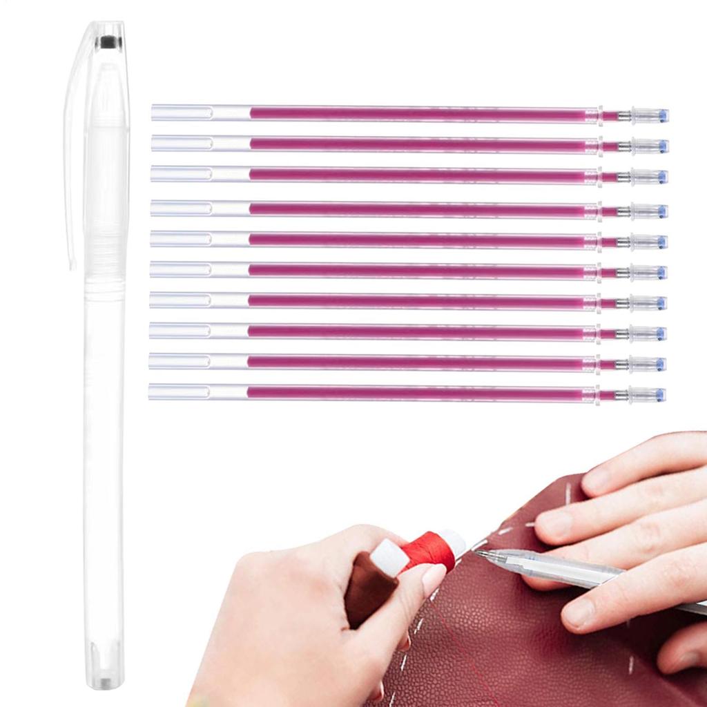 10 шт. Термостираемые маркеры, исчезающие от температуры, ручки для ткани, линия, сделай сам, для пэчворка, ткани, ПУ кожи, маркировка, швейный инструмент