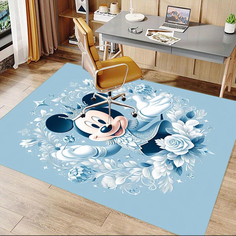 Mickey Mouse Winter Wonderland Carpet For Playroom Bedroom Living Room Sofa Home Decorkids Game Area Rug Nonslip Floor Mat
