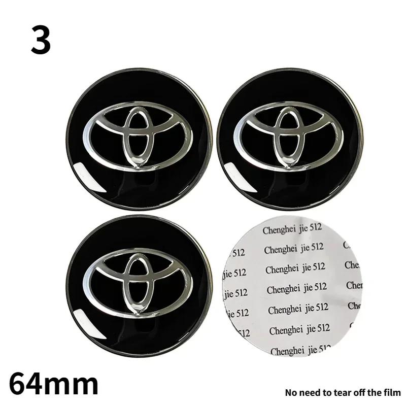 Car styling 56mm 64mm Car Tyre Wheel Center Hub Cap Badge sticker For Toyota C-hr Prado Rav4 Yaris Hilux Prius Corolla Camry