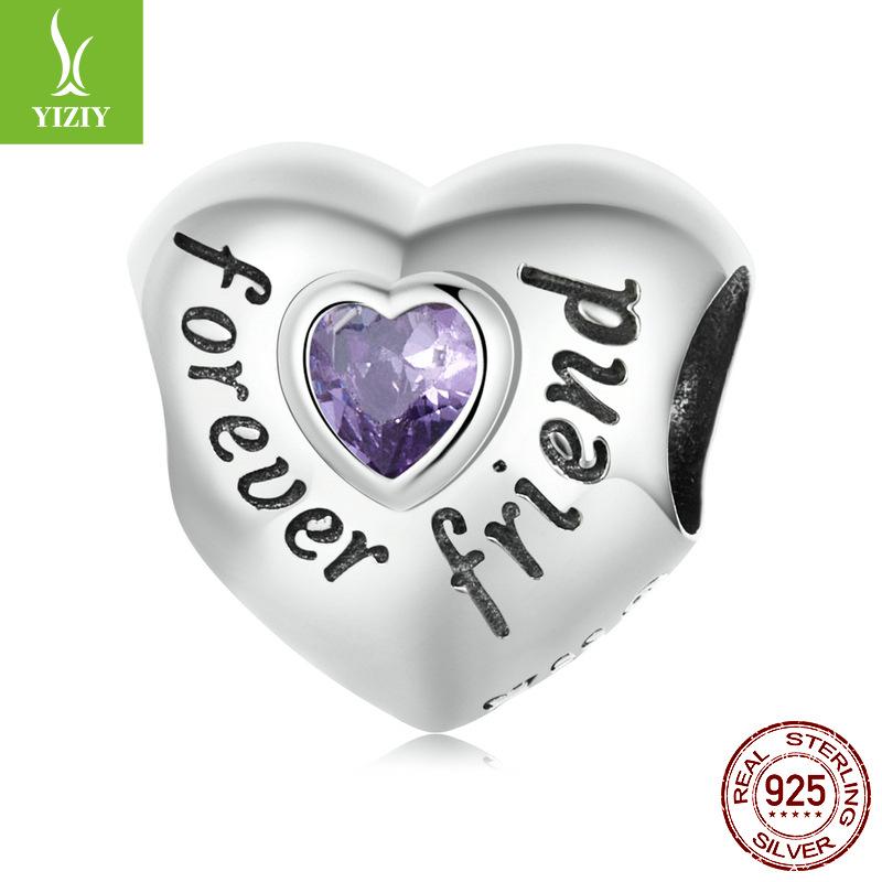 Любовь Семья Бижутерные Аксессуары, Теплая Семейная Дружба Бусины из Стерлингового Серебра 925 Пробы Рассыпные Бусины Bsc562