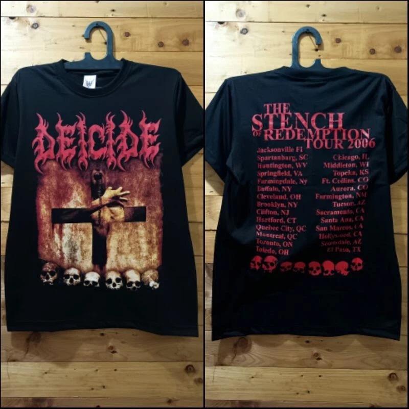 Футболка с логотипом группы Deicide, Черная унисекс футболка с логотипом группы Deicide, Тур 2024, Размеры S-5XL