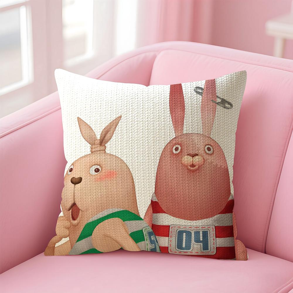 Anime UUsavich Cartoon Cushion Cover Natural Linen Pillow Case DoubleSided Print Decorative Sofa Pillowcase Home Decor Gift