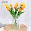 10PCS Mini Tulip Simulation Flower Wedding Home Fake Flower Photography Props Decorative Accessories Hand Bouquet