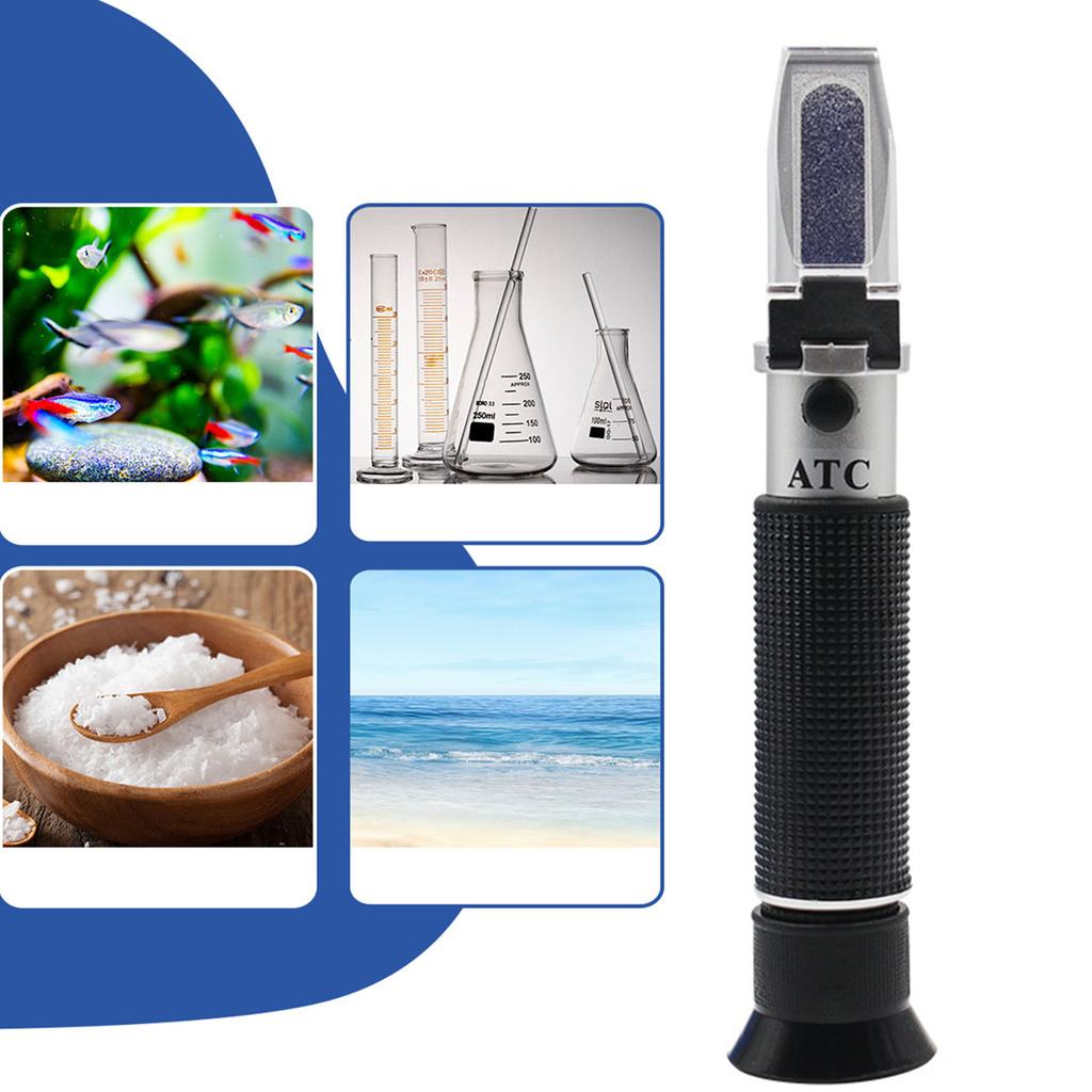 Рефрактометр солености, солемер, тестер концентрации соли в морской воде с автоматической температурной компенсацией