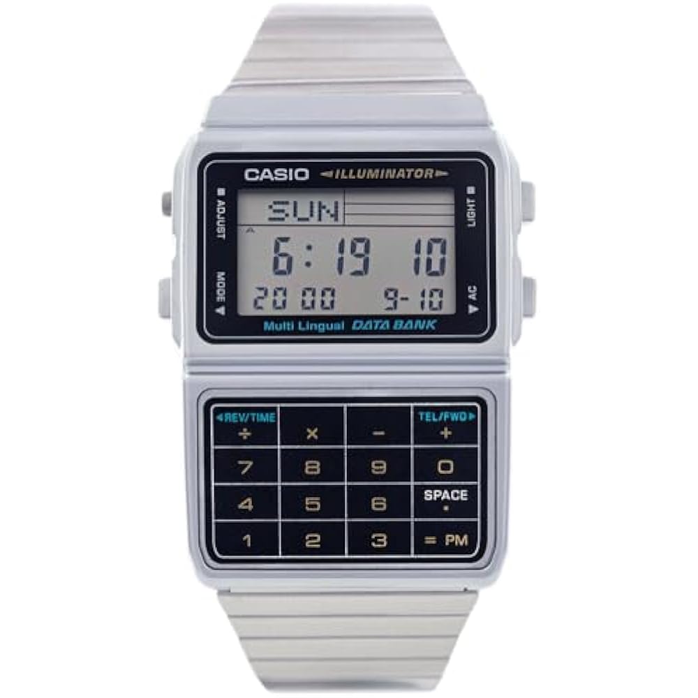 Casio CASIO DATA BANK DATA BANK Унисекс часы DBC-611-1DF Серебристый Зарубежная модель [Часы] Реимпортировано