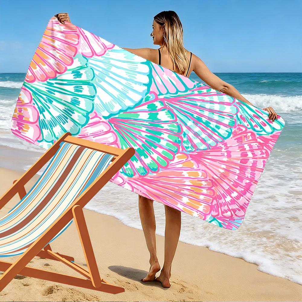 Colorful Shell Pattern Towel A must-have beach towel for beach travel