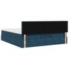 Ottoman Bed with Mattress & LEDs Dark Blue 160x200 cm Velvet