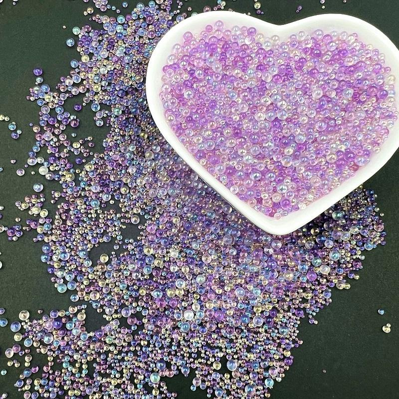 Креативные смешанные цвета смешанные характеристики 50 г/упак. Непористые пузырьковые бусины Волшебный цвет Прозрачные стеклянные бусины-сферы DIY Ювелирные аксессуары Пузырьковые бусины