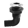 Marine Boat Thru Hull Fitting 90° Connector Plastic Boat Drain Bilge Pump Plumbing for 3/4, 1Inch Hose Marine Accessories