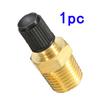 1/4 Inch NPT Brass Air Tank Fill Valve Solid Nickel Plated Brass Air Compressor Tank Fill Valve With Installed Core Plastic Cap