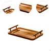 Прямоугольный деревянный поднос для подачи чая и закусок дома