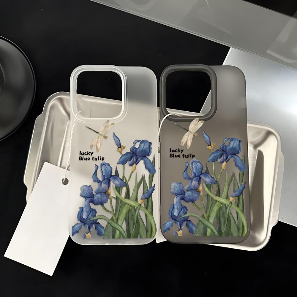 Чехлы для мобильных телефонов iPhone 11 13 15 Pro Max 12 14 Pro Max Чехол для iPhone 16 15 Plus 13 Pro 12 Mini 13 Mini Матовая текстура Нарисованные мультяшные цветы