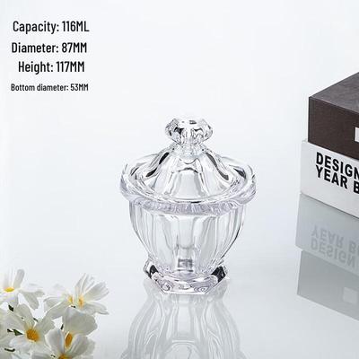 Конфетница из стекла Zhishi Lotus с крышкой