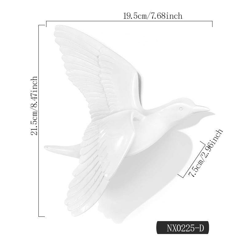 European-style Three-dimensional Bird Wall Decoration Swallow Wall Hanging Abstract Animal Ornaments Home Wall Decoration
