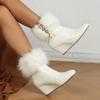 Women's Shoes Trend Autumn Winter Soft Leather Platform High Heels Wedges Ankle Boots for Woman Fashion Boot Women