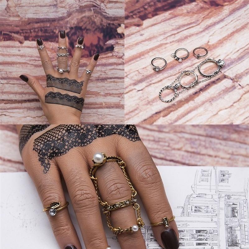 Новейший модный комплект колец с подвесками из хрусталя и акрила, горячая распродажа, позолоченное серебро, винтаж