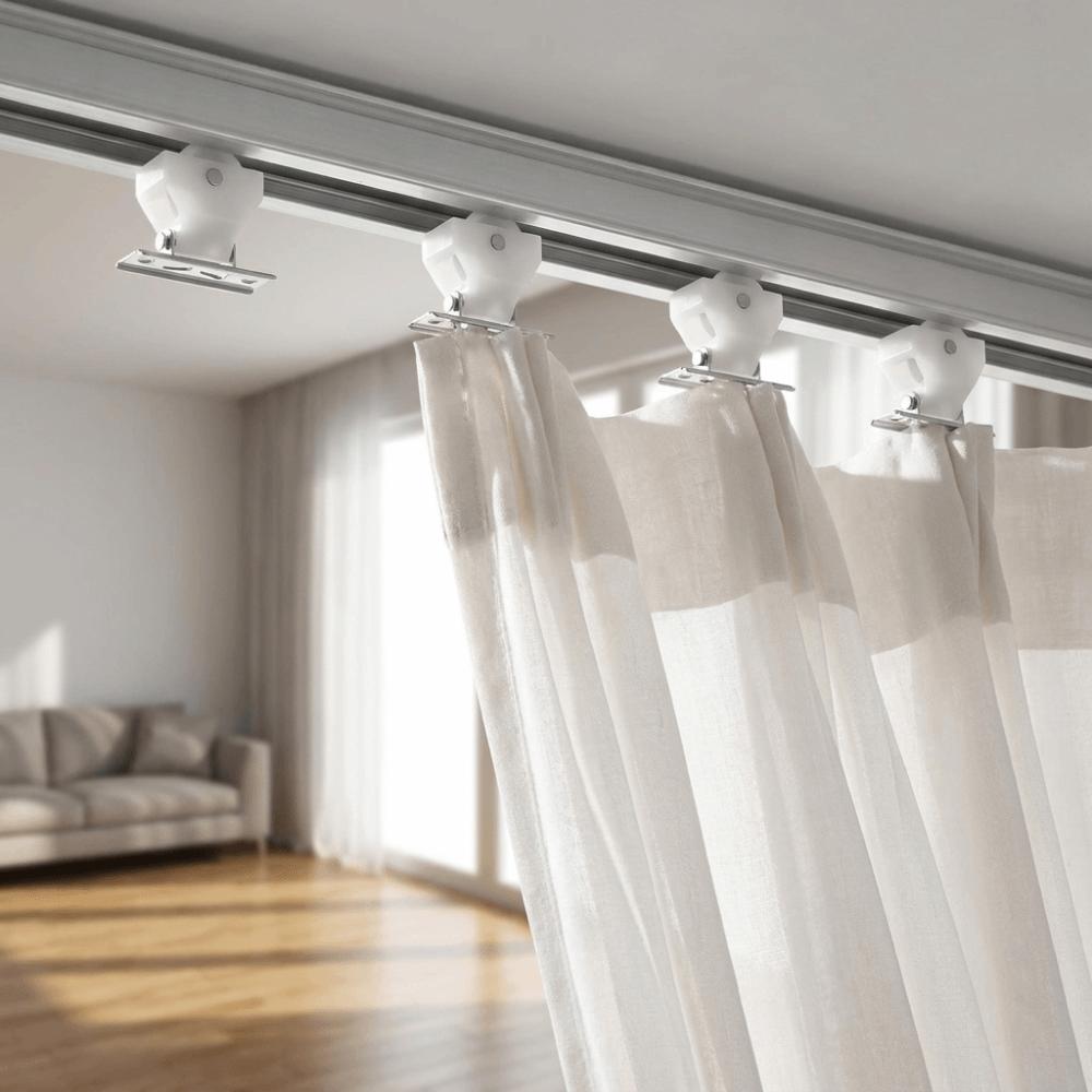 4pcs Smooth Sliding Roman Shades Hardware Easy Install Blinds Track Wheel Daily Use