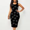 Женское платье Sling Summer LovePrint Dresses Tight Sleeveless Slim Fit Sexy Fashion Top Clothing