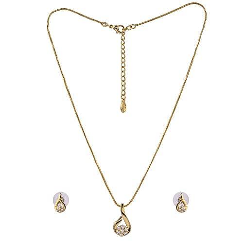 Набор подвесок Estele с позолотой CZ в виде цветка для женщин