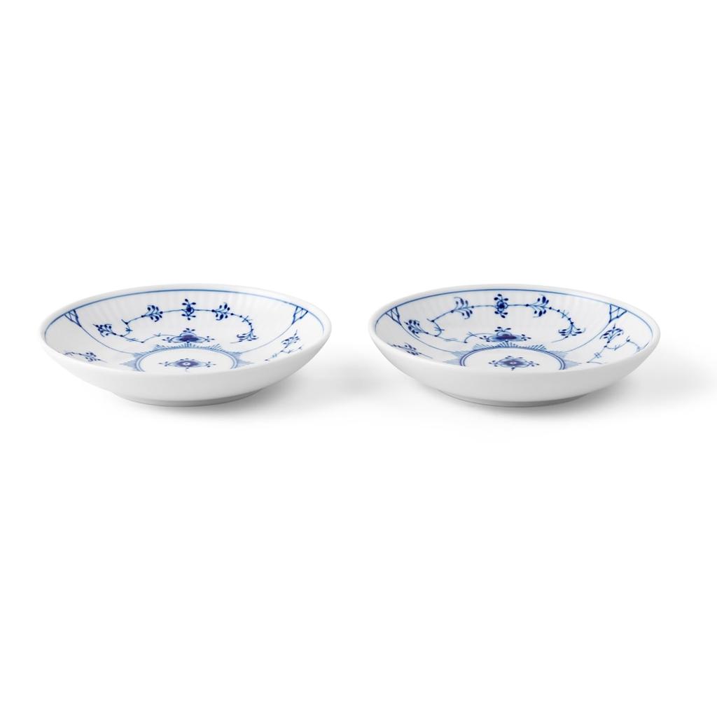 [Официально импортировано] Royal Copenhagen Blue Fluted Plain Пара тарелок, 13 см, Идеально подходит для свадеб и других особых случаев, Номер продукта 1074022