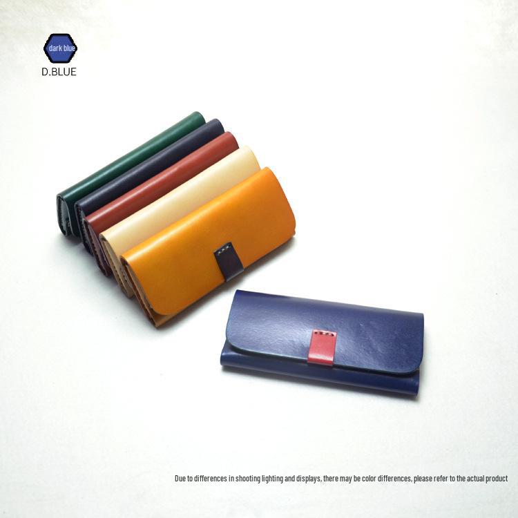 "25 Чехлов для очков из натуральной кожи - Контрастный цвет, Магнитная застежка, Коровья кожа растительного дубления, Ультратонкий дизайн"