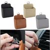 Brown Storage Box Car Air Outlet Easy To Use Leather