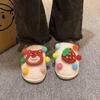 Мода 2024 года, новые мультяшные плюшевые тапочки для женщин, для дома, для пар, с круглой головкой, замшевые плюшевые теплые с мягкой подошвой, нескользящие тапочки Baotou