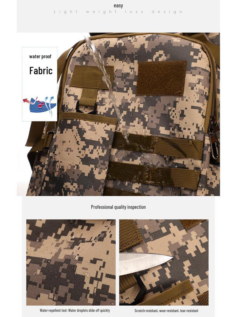 Водонепроницаемый походный рюкзак камуфляжной расцветки для улицы объемом 80 л - Большая вместимость для путешествий, кемпинга и спорта