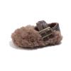2024 Children Princess Shoes for Girls Winter New Fashion Korean Style Soft Bottom Anti-slippery Retro Versatile Plush Shoes