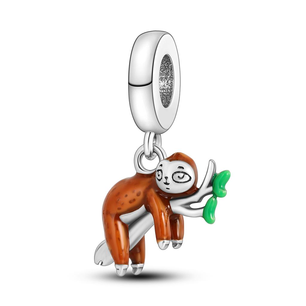 Коллекция животных Медное покрытие Французский бульдог Кот Бабочка Божья коровка Шармы Бусины Подходят для оригинального браслета Изготовление украшений