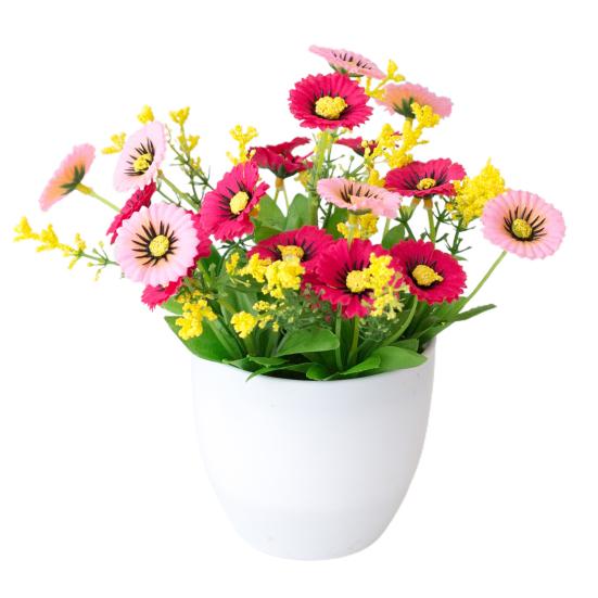 Изысканная имитация цветка в горшке, хризантема, сделай сам, цветочные поделки, украшения для ландшафтного дизайна