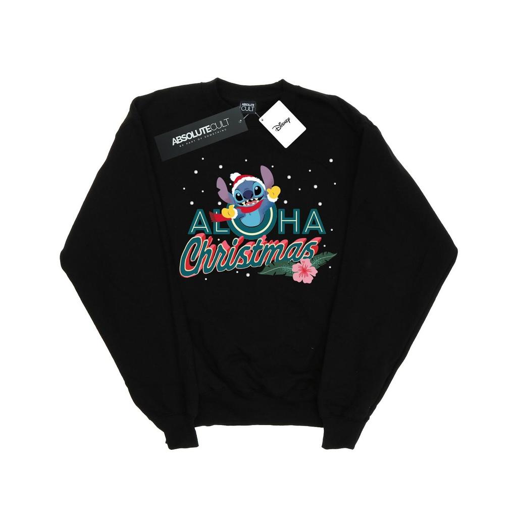 Disney Mens Lilo And Stitch Aloha Christmas Sweatshirt