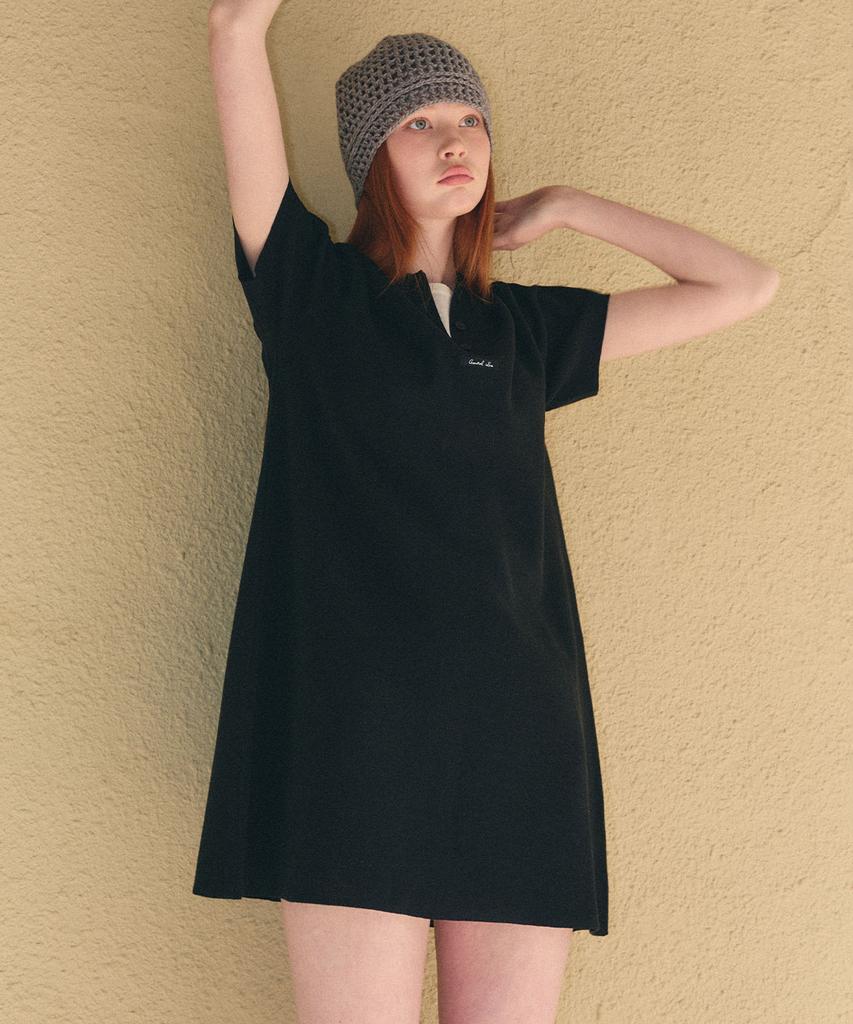 General Idea Layered Collar Easy Dress [Black] / Gf2Lop510