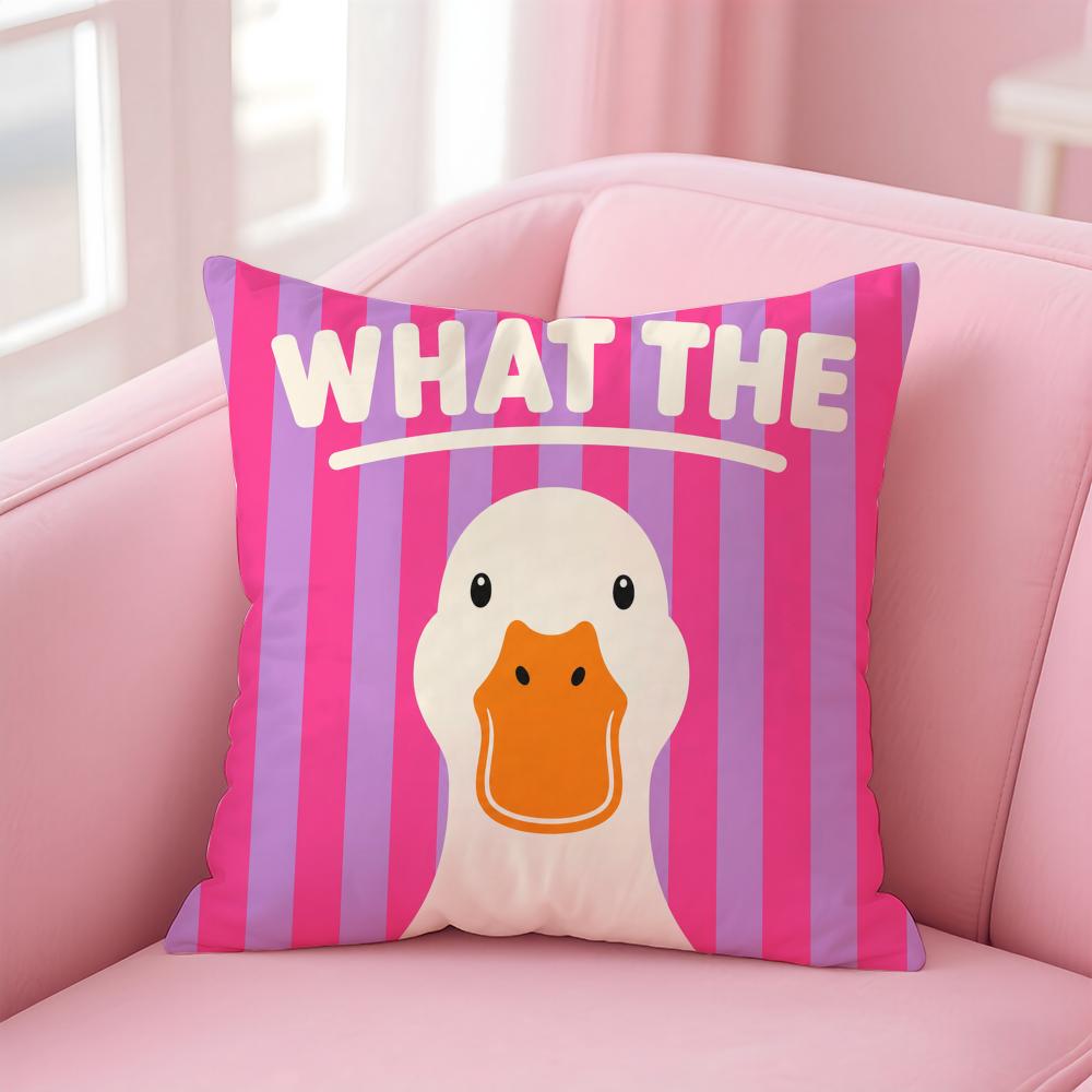 Fun Goose Quotes Cushion Cover Short Plush Soft DoubleSided Printing Pillow Case Cozy Sofa Bedroom Home Decor Gift