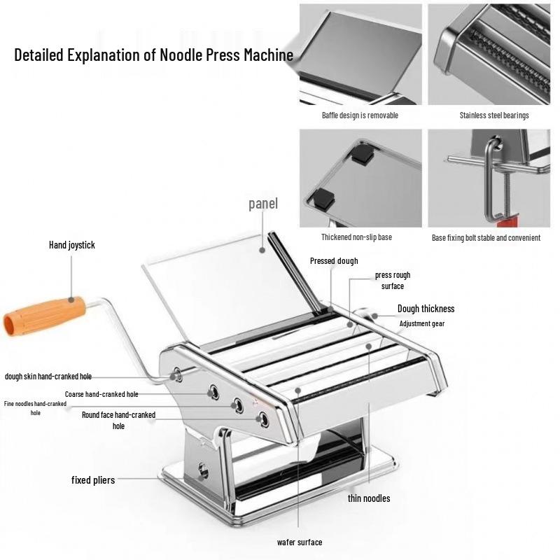 Компактная многофункциональная машина для раскатки теста для лапши и пельменей