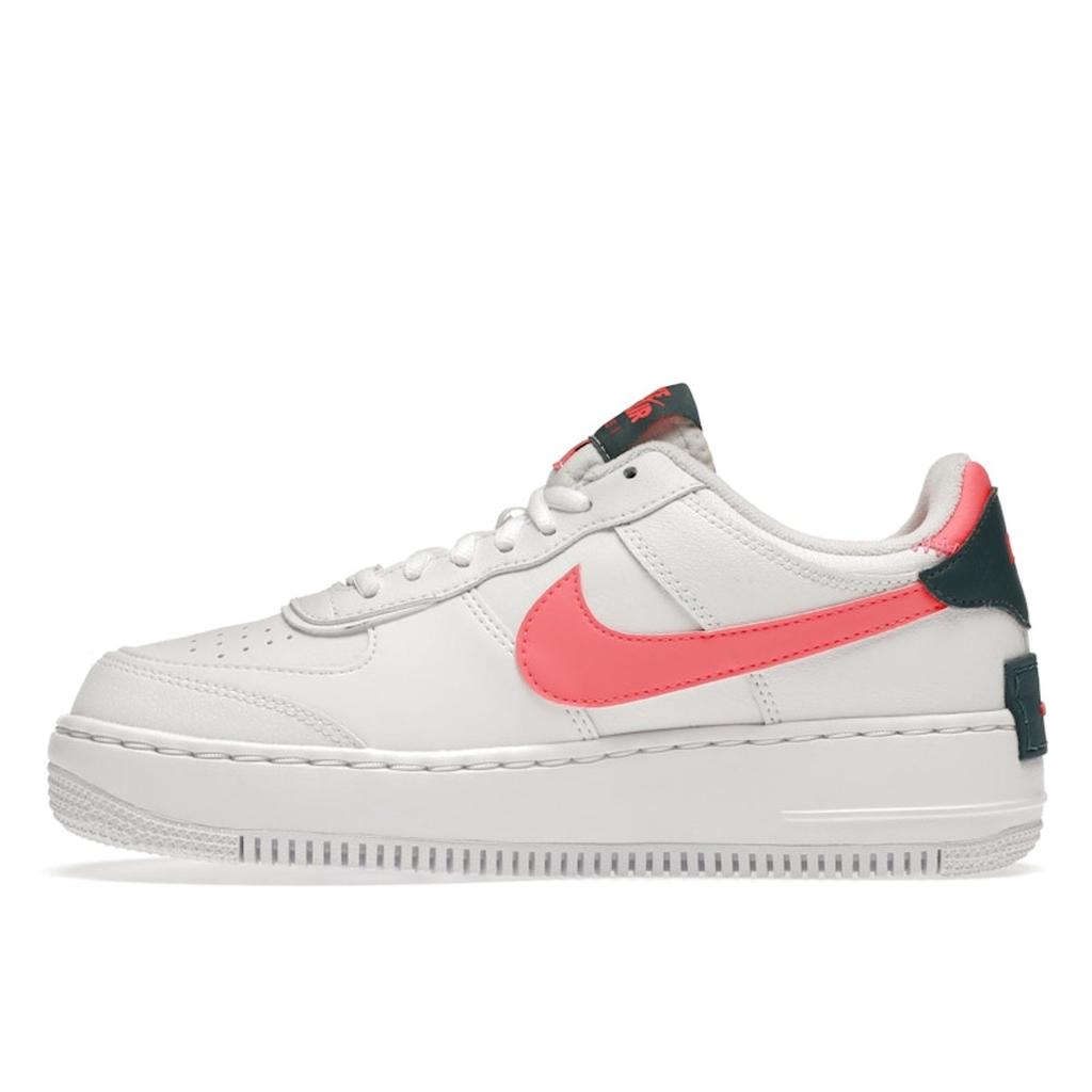 Nike Air Force 1 Shadow White Solar Red Женские кроссовки Темно-бирюзово-зеленые DB3902-100