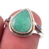 Кольцо из чистого серебра 925 пробы с натуральным хризопразом, размер 6, ручная работа O2Q88