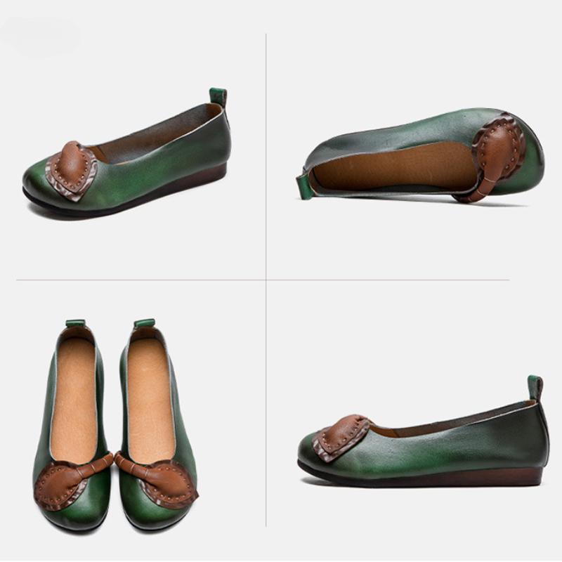 Johnature Туфли на плоской подошве из натуральной кожи в стиле ретро, ​​повседневная универсальная женская обувь на мягкой подошве с круглым носком и мягкой подошвой