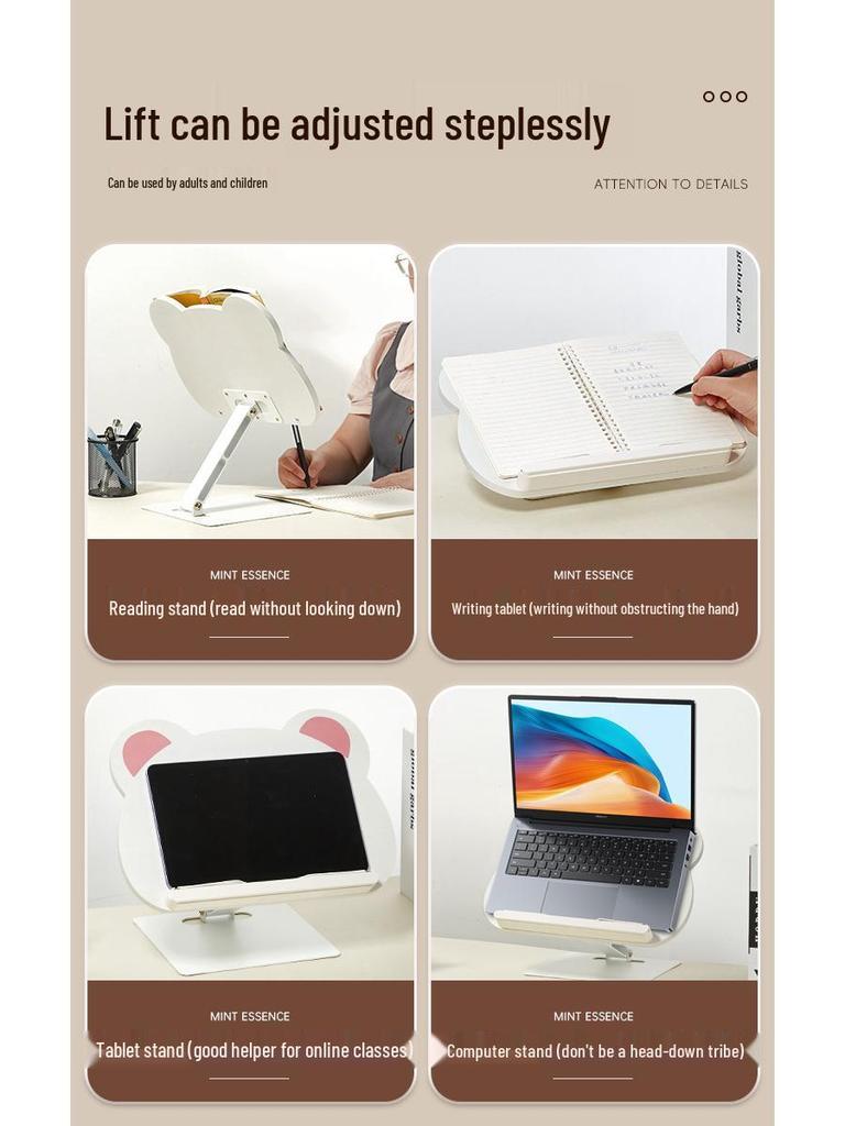 Little Bear Foldable Wooden Book Stand for Kids