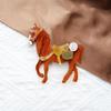 New Design Running Horse Brooch Brown Brooch Pins Jewelry Zodiac Animal Badge  Women