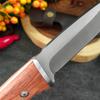 Кухонный нож с деревянной ручкой Full Tang, тесак для мяса, поварской нож, нож для нарезки стейков, овощей, рыбалки с ножнами