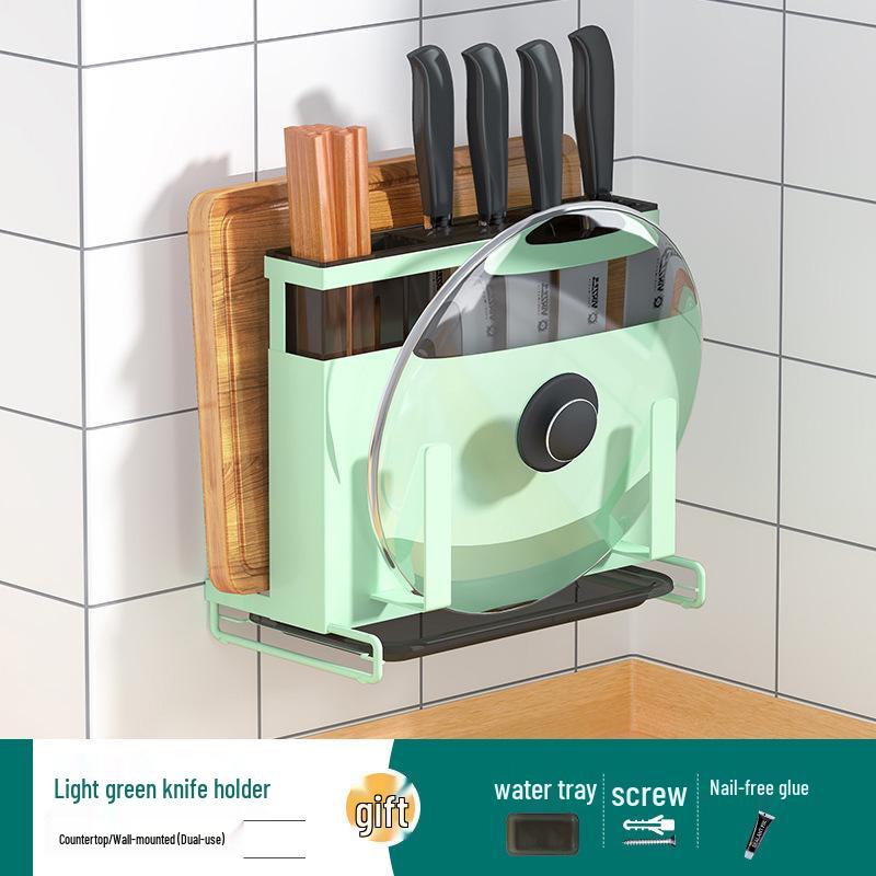 Многофункциональная подставка для хранения кухонных ножей и разделочных досок из нержавеющей стали