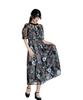 Niana Flower Embroidery Party Wedding Embroidered Size L Dress, Dress, Dress, Lace, Black,