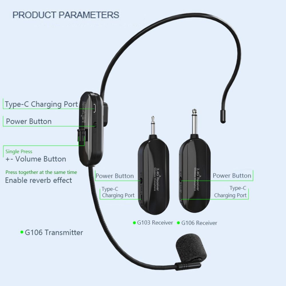 50m Stable Transmission Wireless Lavalier Set Amplifier Voice Speaker  Teacher