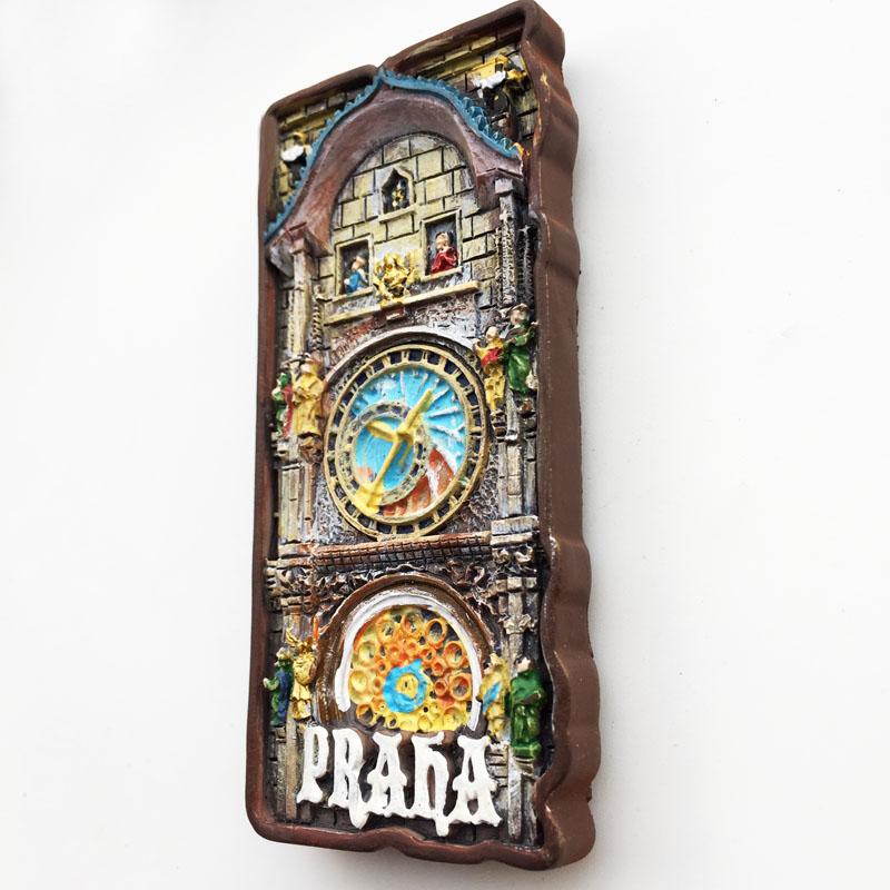 Прага, Чешская Республика, достопримечательности Великобритании Магниты на холодильник из смолы Наклейки Творческие сувениры ручной работы Украшения для дома